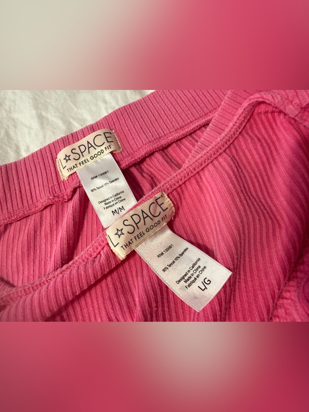 💕L ☆ Space Ribbed Pink Set💕 - Picture 9 of 9